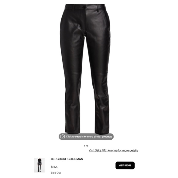 Sacai Mixed-Media Leather Knit Back Pants In Black NWT - Picture 6 of 10